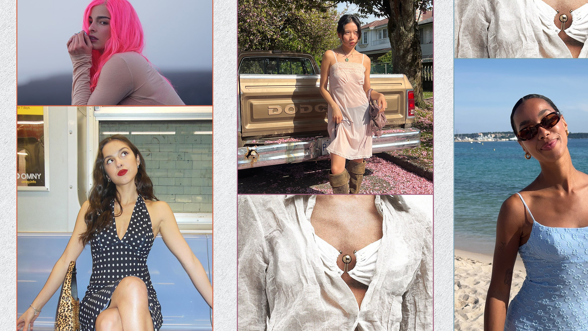 Photo collage of Gen Z Summer trends.