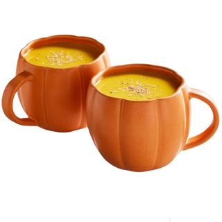 Pumpkin Stoneware Mugs