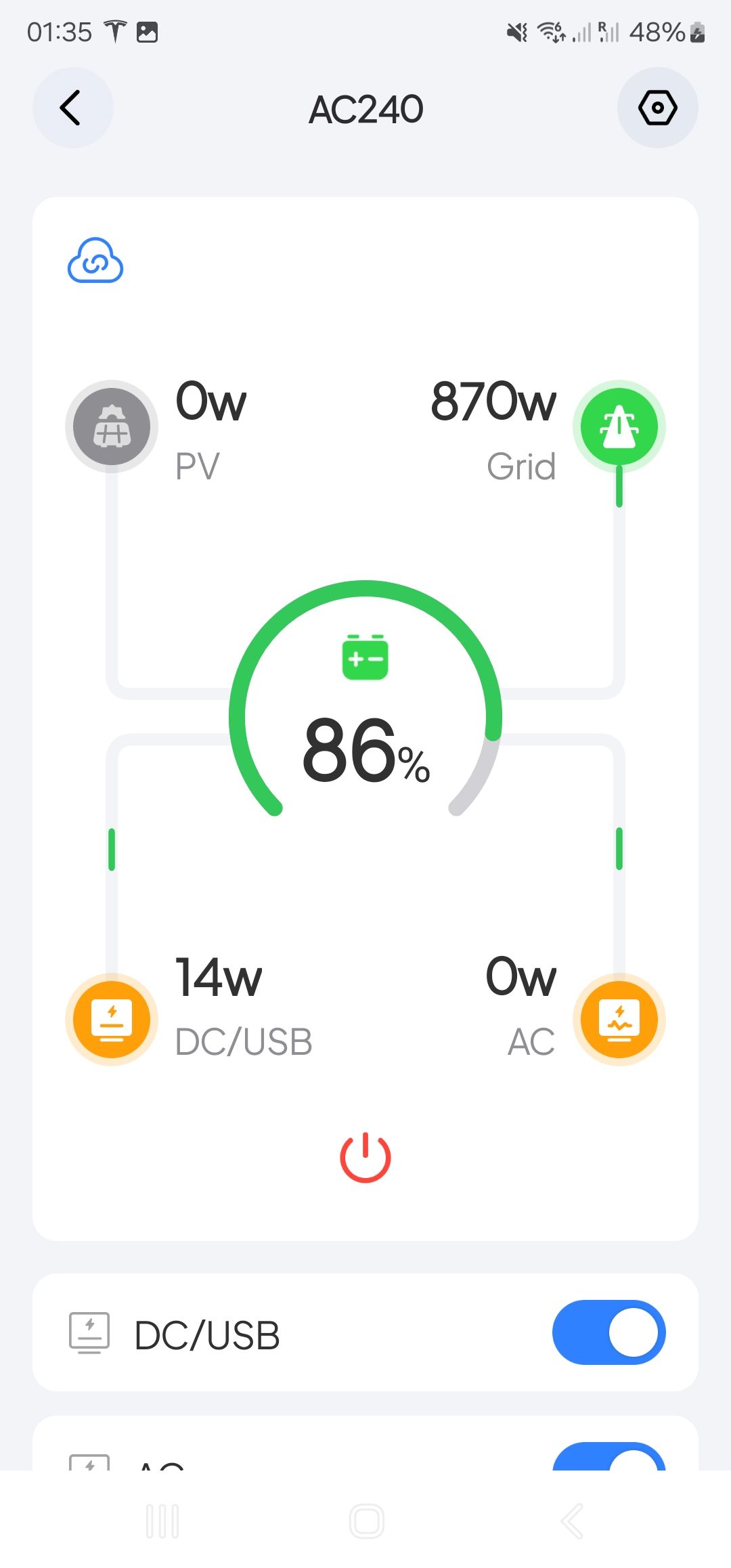 Bluetti AC240 during our review process