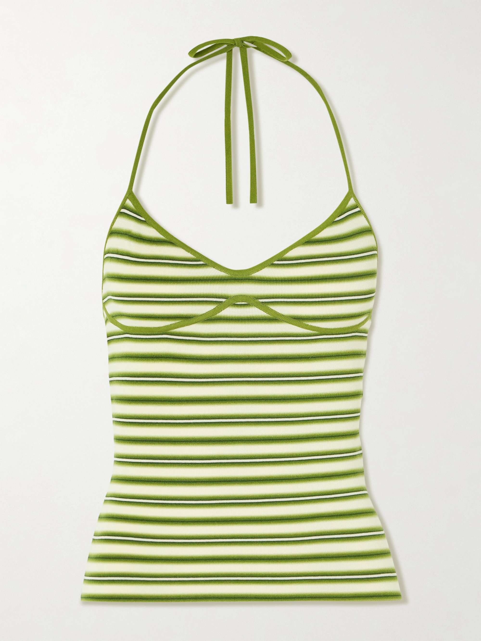 Citara Ribbed Cotton-Blend Halterneck Top