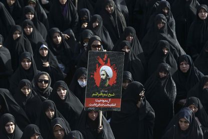 Iranian women protest the killing of Sheikh Nimr al-Nimr