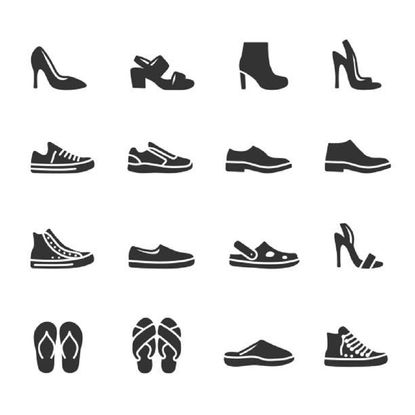 16 footwear icons