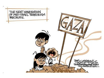 Editorial cartoon Israel Gaza