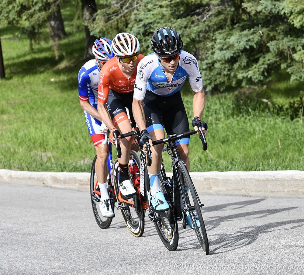 Final break: Ben Perry (Isreal Cycling Academy), Nigel Ellsay (Rally Cycling), Antoine Duchesne (Groupama FDJ)