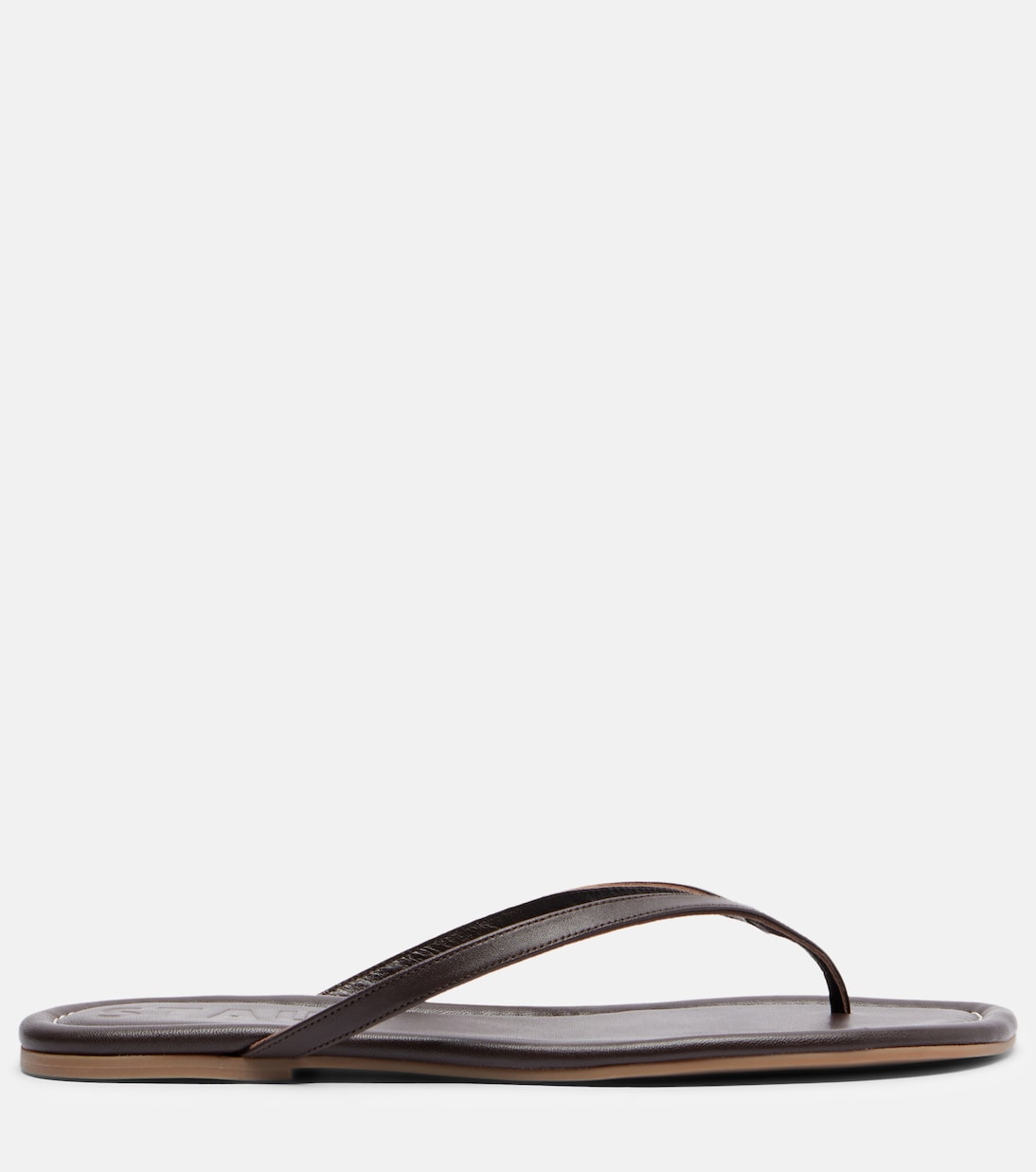 Freja Leather Thong Sandals in Brown - Staud