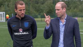 Prince William, Duke of Cambridge chats to Harry Kane