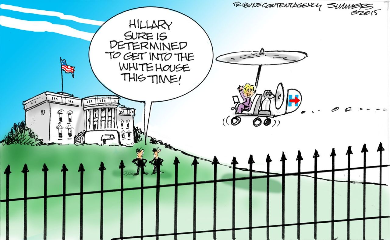 Political cartoon U.S. Hillary Clinton 2016