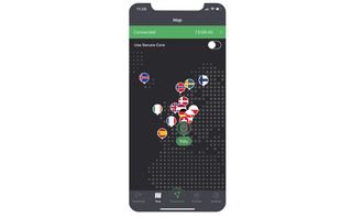 ProtonVPN's phone app, demonstrated