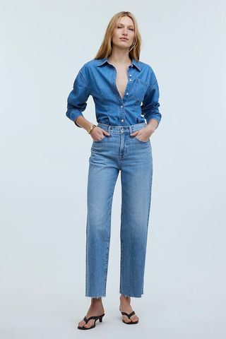 Madewell , The Tall Perfect Vintage Wide-Leg Crop Jean