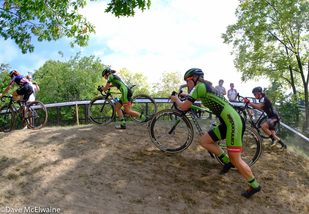 Kaitie Antonneau (Cannondale) chases the leaders during lap two of the race.