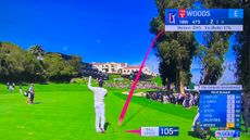 Tiger Woods hits a shank