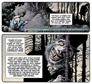 Richard Corben's art from Hellboy: The Crooked Man