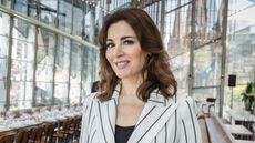 Nigella Lawson in a restaurant