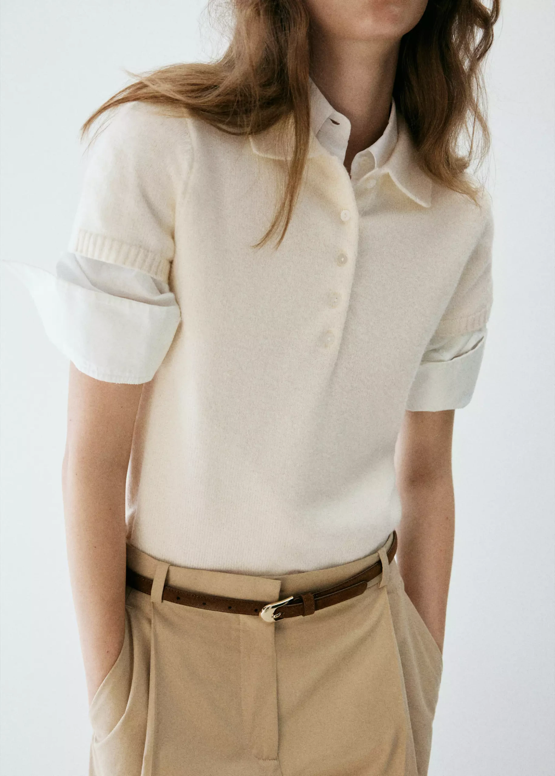 Knitted Polo-Neck Sweater - Women | Mango Usa