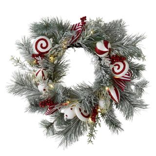 Christmas wreath candy canes 