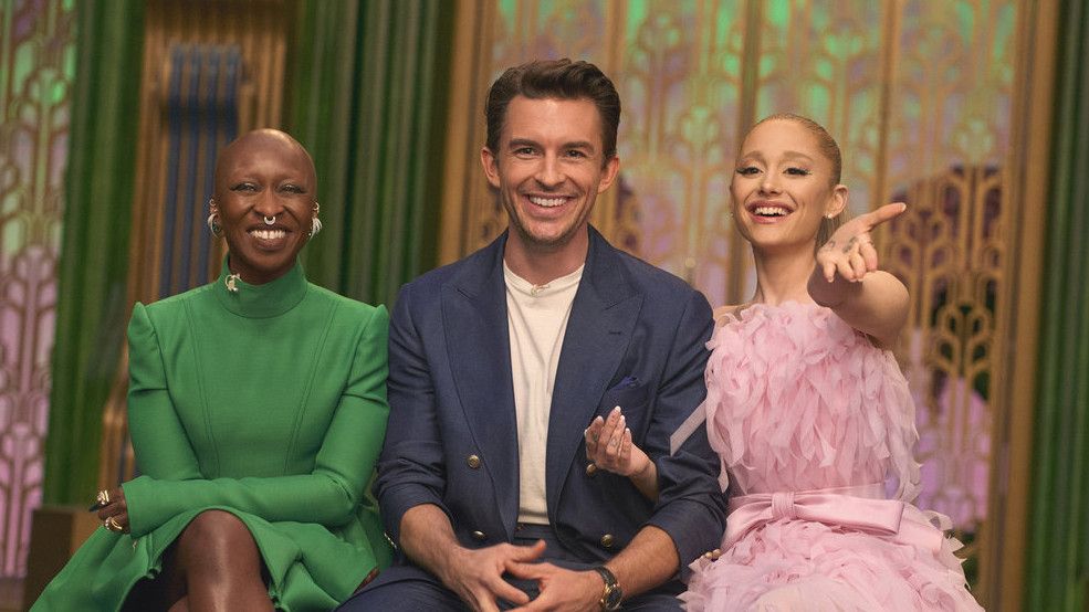 Cynthia Erivo, Jonathan Bailey and Ariana Grande in Defying Gravity: The Curtain Rises on Wicked