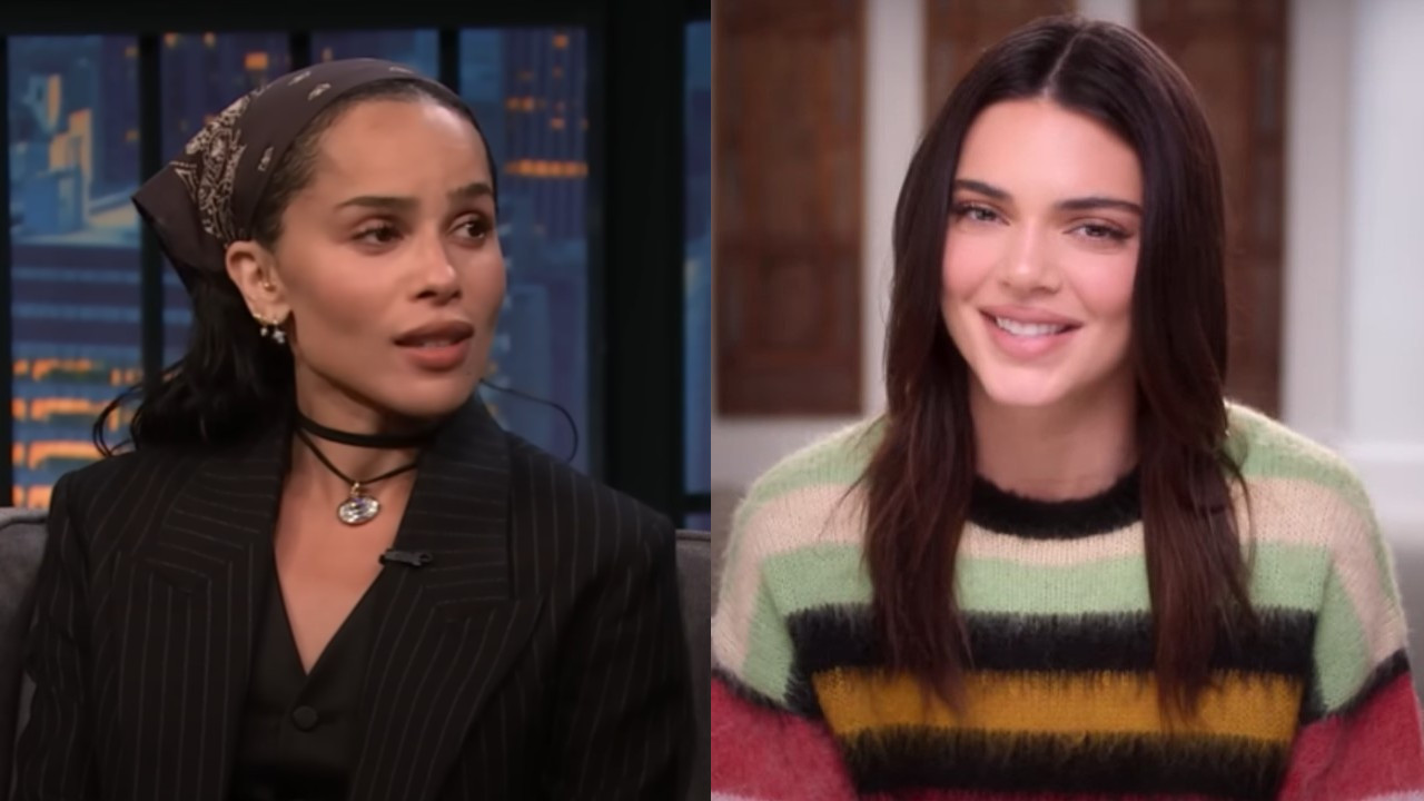 Zoe Kravitz on Late Night with Seth Myers/Kendall Jennar on The Kardashians