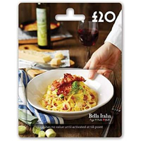 Bella Italia Gift Card: was £20, now £17 at Amazon