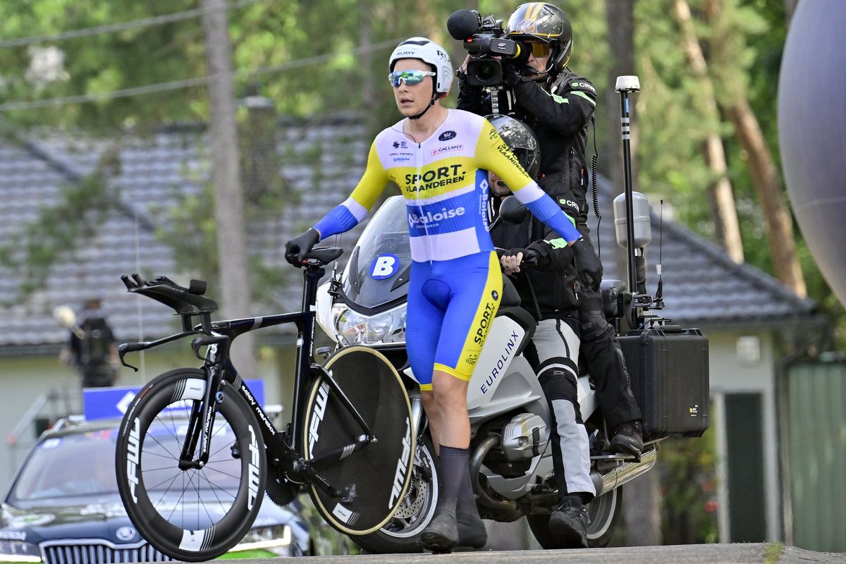 Baloise Belgium Tour 2022 91st Edition 3rd stage ScherpenheuvelZichem 118 km 17062022 Rune Herregodts BEL Sport Vlaanderen Baloise photo Peter De VoechtPNSprintCyclingAgency2022