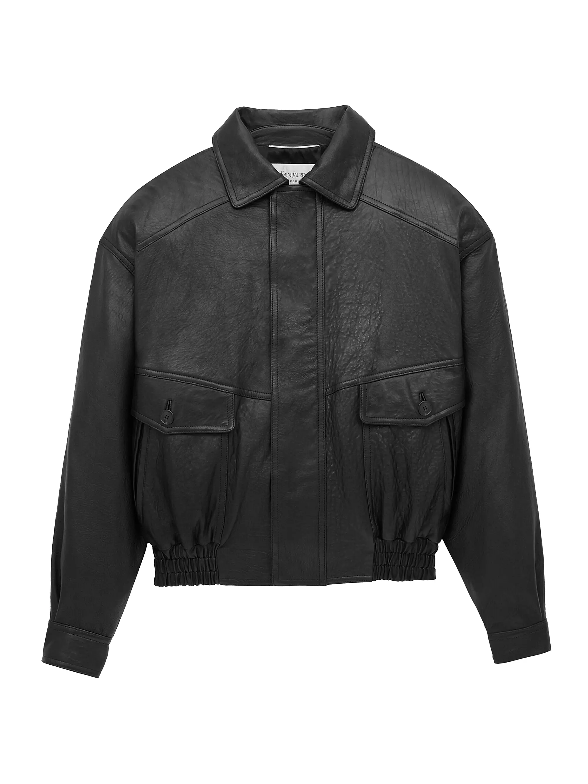 Bomber Jacket in Bubbled Lambskin