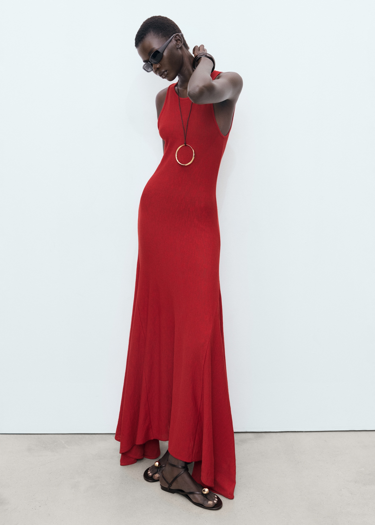 Asymmetrical Low-Knit Dress - Women | Mango Usa