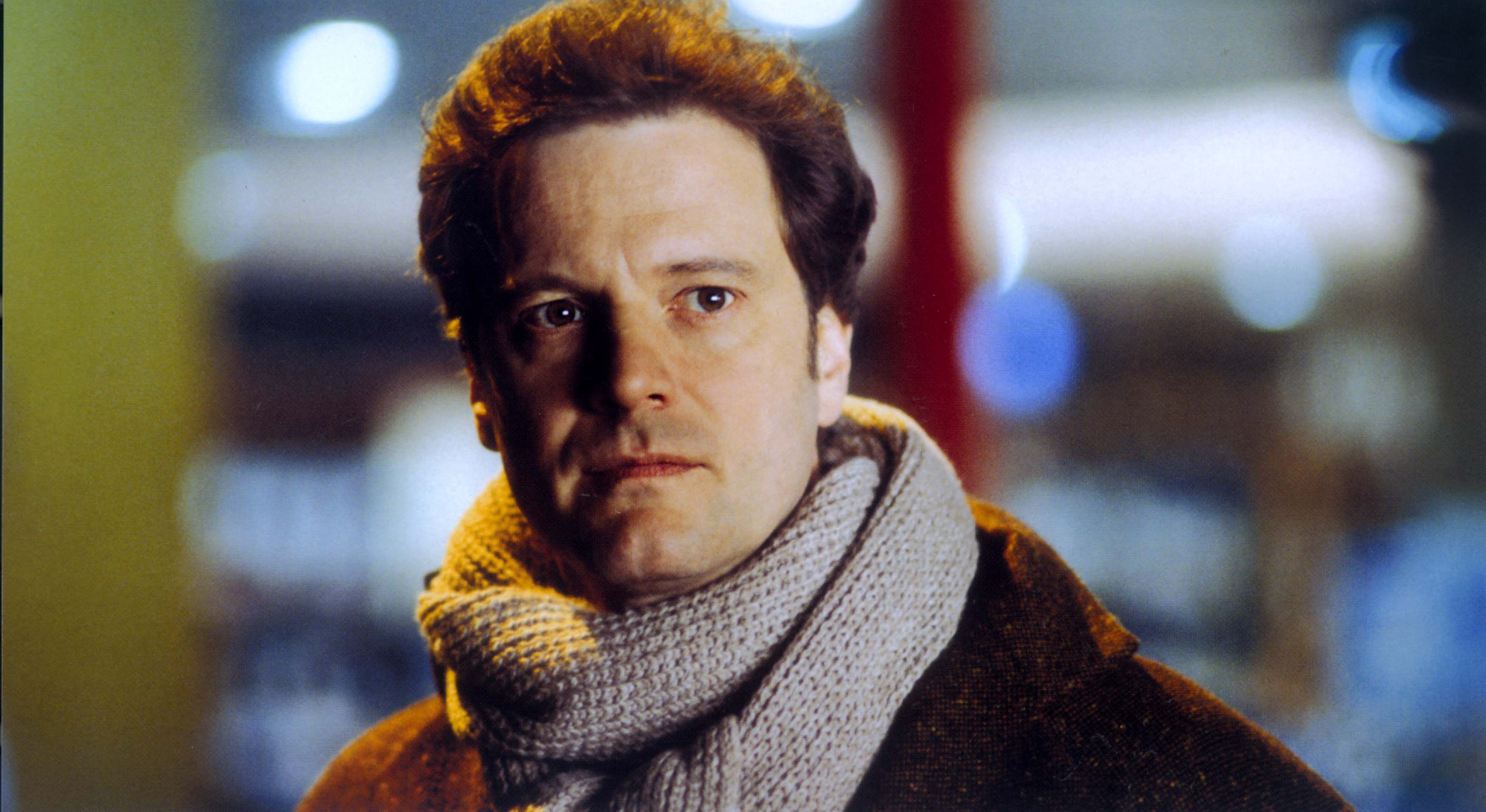 Colin Firth in a scarf
