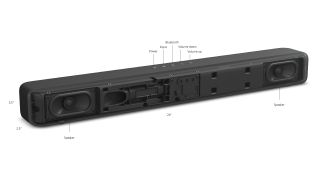 Amazon Fire TV soundbar without its cover, showing the speaker setup inside
