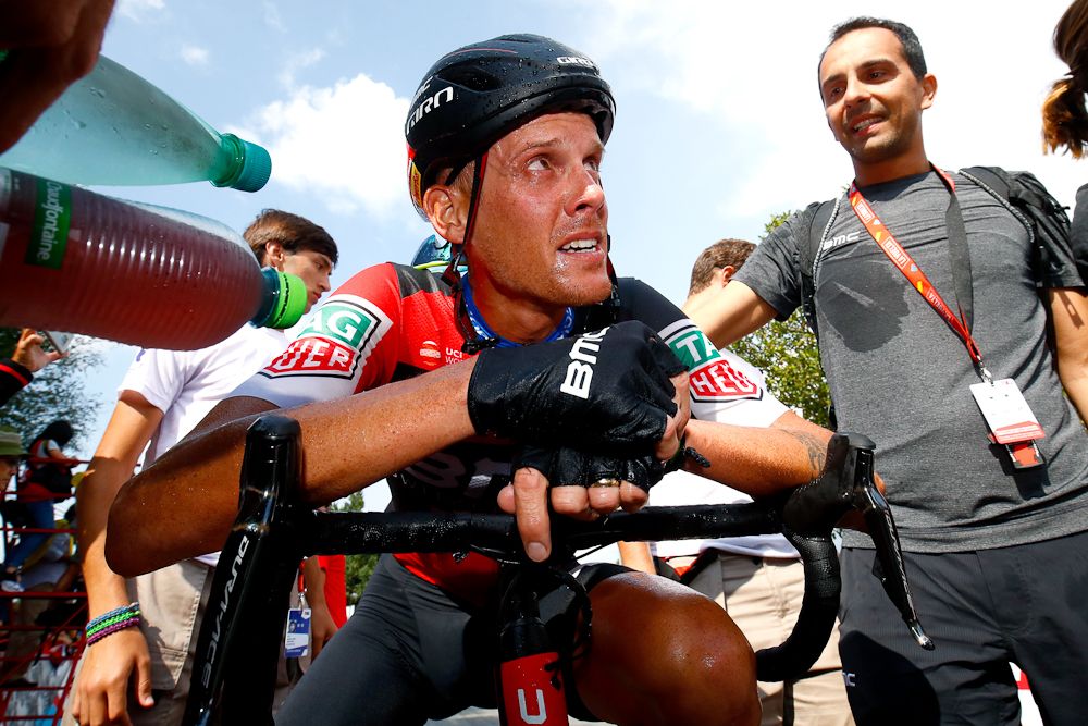 Alessandro De Marchi after winning stage 11 at the 2018 Vuelta a Espana