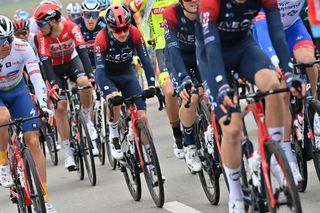 British Tom Pidcock of Ineos Grenadiers pictured in action during the mens GentWevelgem In Flanders Fields cycling race 2489km from Ieper to Wevelgem Sunday 27 March 2022 BELGA PHOTO DIRK WAEM Photo by DIRK WAEM BELGA MAG Belga via AFP Photo by DIRK WAEMBELGA MAGAFP via Getty Images