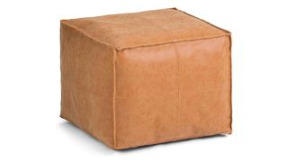 Simpli Home Brody Transitional Square Pouf