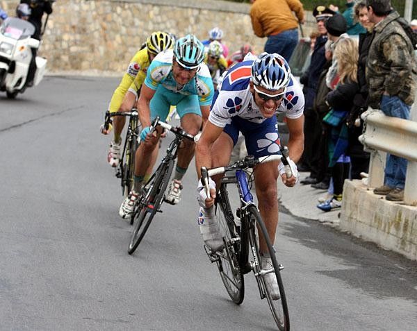 Philippe Gilbert (Francaise des Jeux) tried his luck with a huge attack on the Poggio.