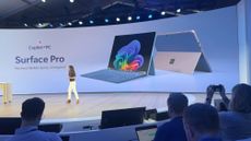 A shot from Microsoft's AI Era live event, showing the new Surface Pro tablet.