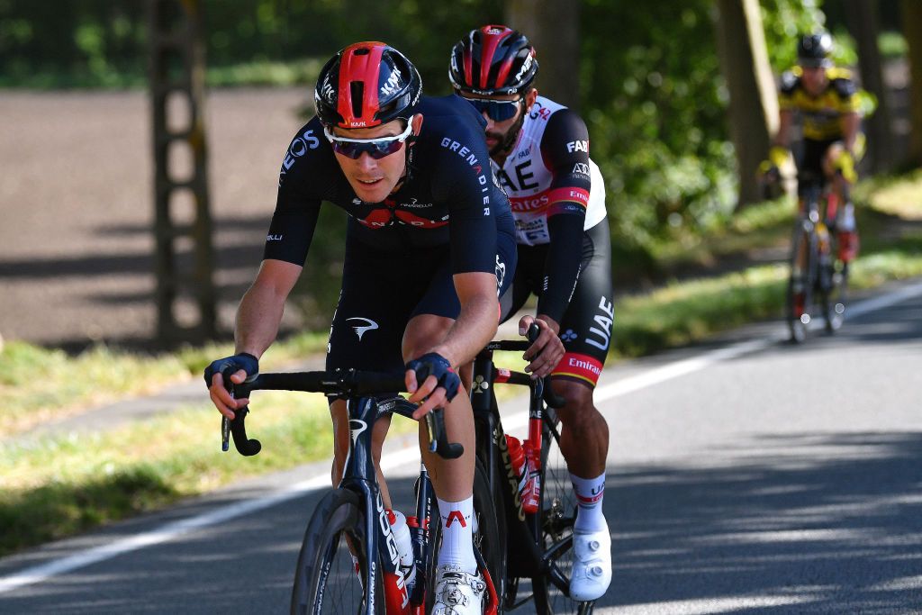 TOURNAI BELGIUM SEPTEMBER 29 Luke Rowe of United Kingdom and Team INEOS Grenadiers competes during the 80th Euromtropole Tour 2021 a 1776km race from La Louvire to Tournai Eurometrotour on September 29 2021 in Tournai Belgium Photo by Luc ClaessenGetty Images