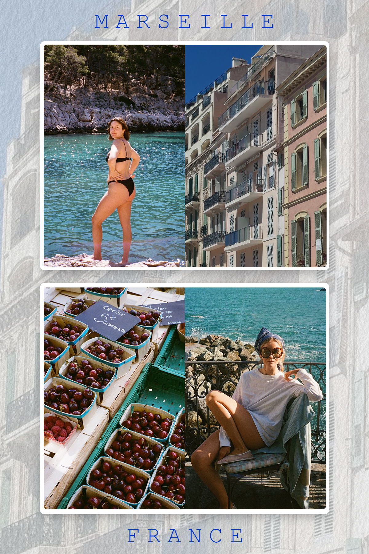 An image of chic Euro Summer outfits to wear in Marseille, France.