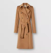 Regenerated Cashmere Trench Coat in Bronze, £2,290 &nbsp;$3,250| Burberry