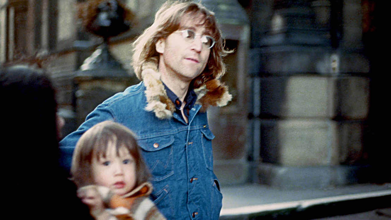 A picture of Sean Lennon with his dad John and mother Yoko Ono in 1977