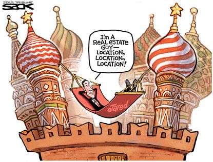 Political cartoon U.S. Jared Kushner Russia investigation back channel