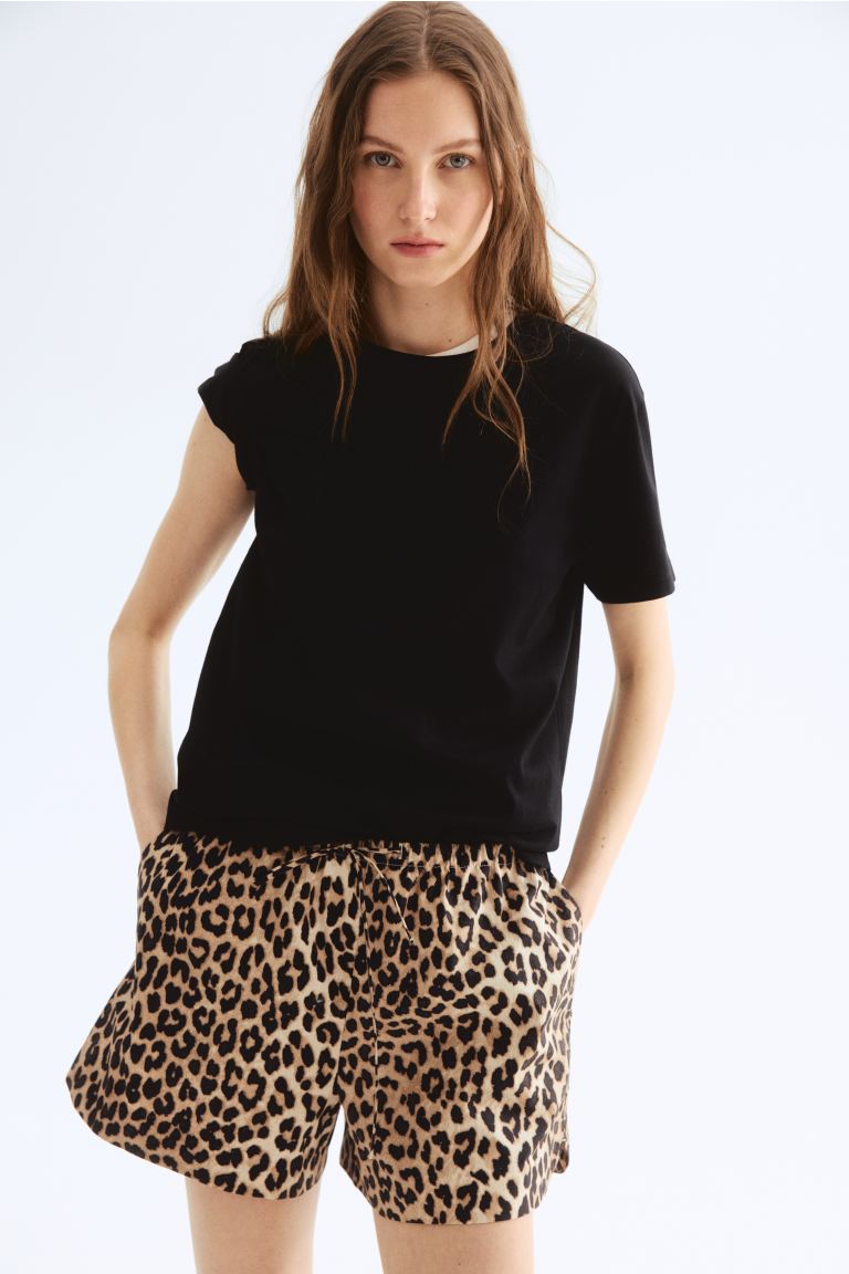 Cotton Shorts With Drawstring