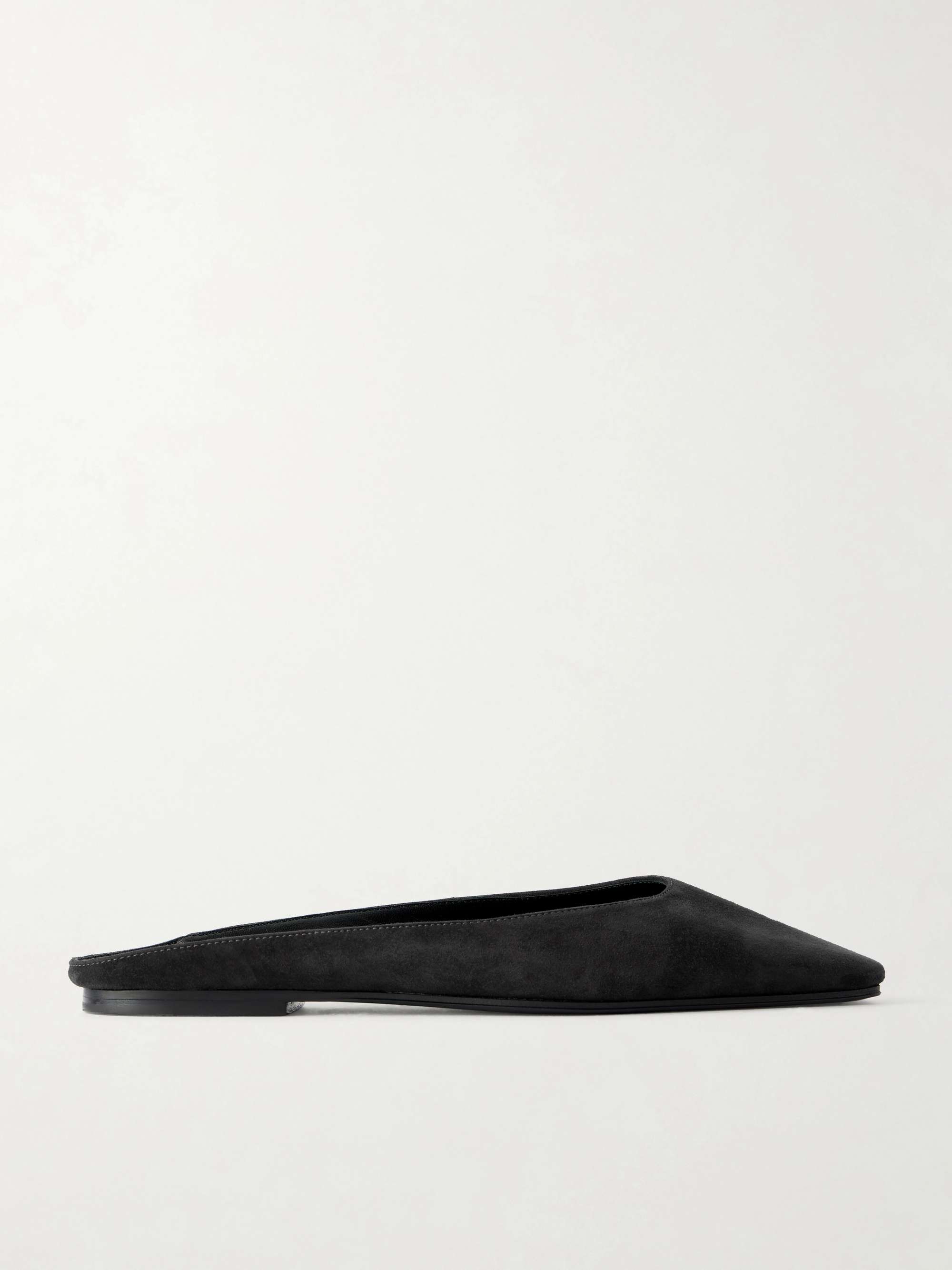 June Suede Point-Toe Mules