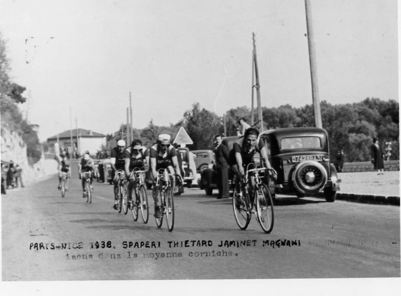Joseph Magnani in the breakaway in Paris-Nice 1938