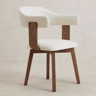 Cream boucle chair