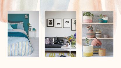 Collage of interior images to support interior design tricks to refresh a room