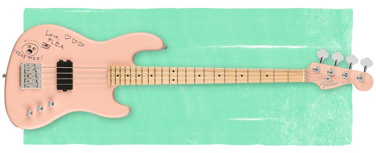 Flea Signature Active Jazz Bass in Shell Pink