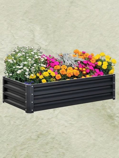 Sol 72 Outdoor Evelin Galvanized Raised Garden Bed