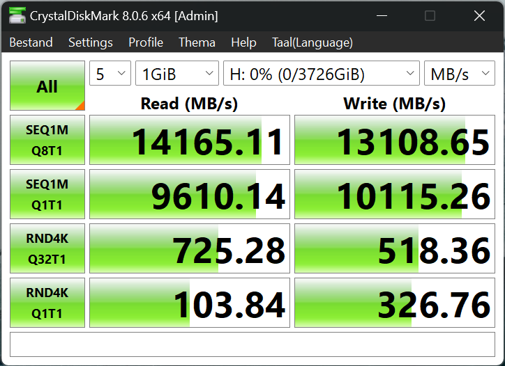 Samsung 9100 Pro SSD CrystalDiskMark