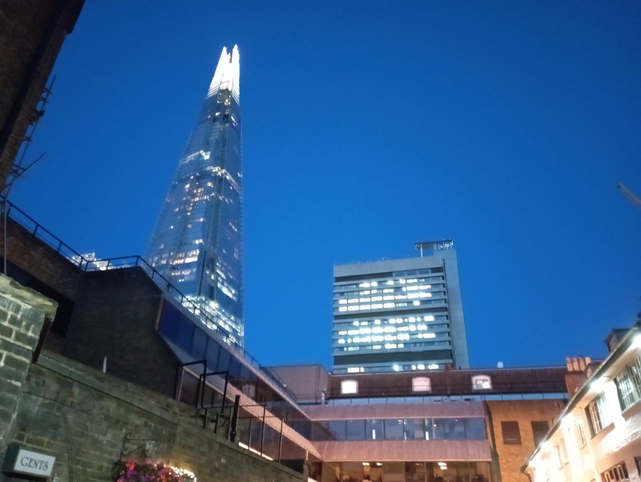 A Redmi 10 camera sample showing a city at night