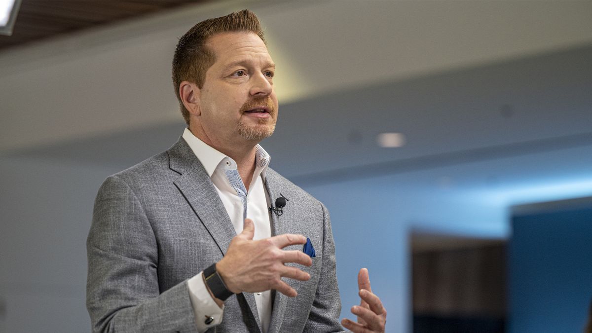 George Kurtz, CEO of cybersecurity firm CrowdStrike, which confirmed an update &quot;defect&quot; was responsible for a mass global IT outage on Windows devices.