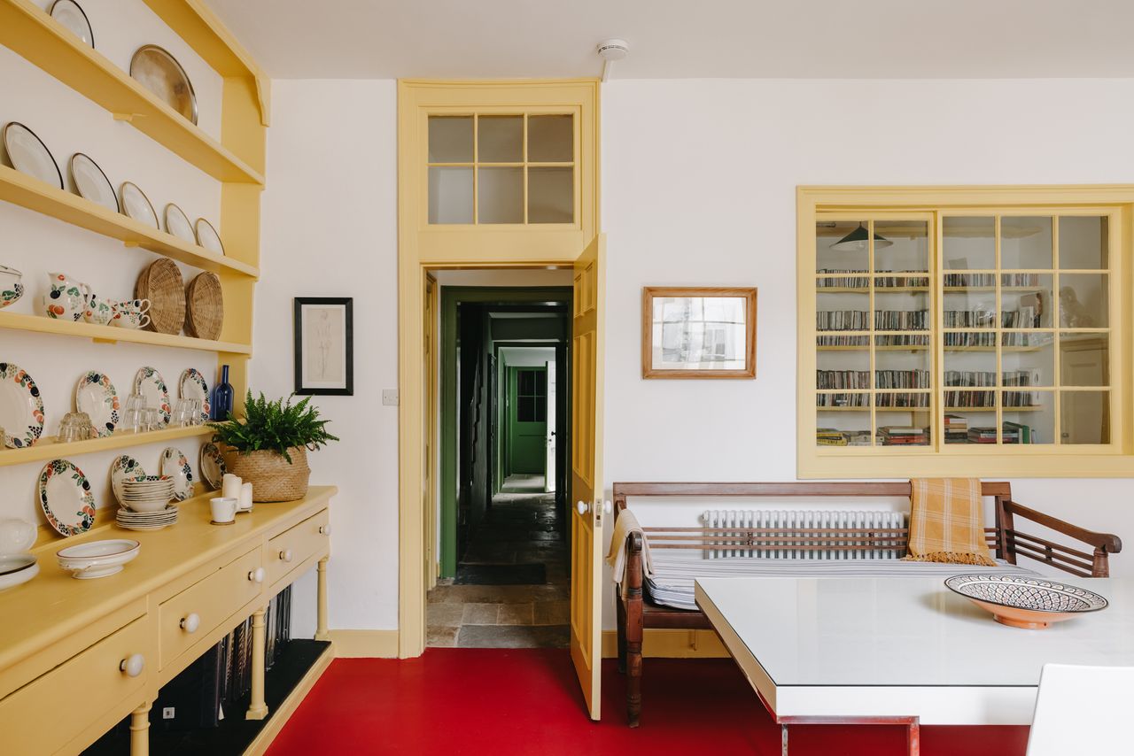 Bath town house with Farrow &amp; Ball painted room and traditional rustic style