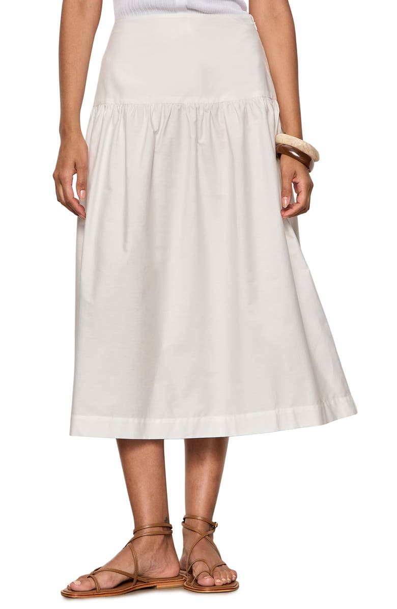 Matter of Time Cotton Poplin Midi Skirt