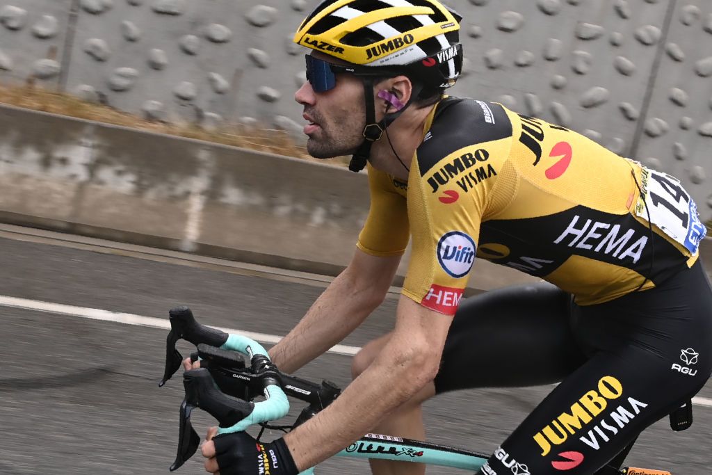 Team Jumbo rider Netherlands Tom Dumoulin rides during the 1st stage of the 107th edition of the Tour de France cycling race 156 km between Nice and Nice on August 29 2020 Photo by AnneChristine POUJOULAT AFP Photo by ANNECHRISTINE POUJOULATAFP via Getty Images